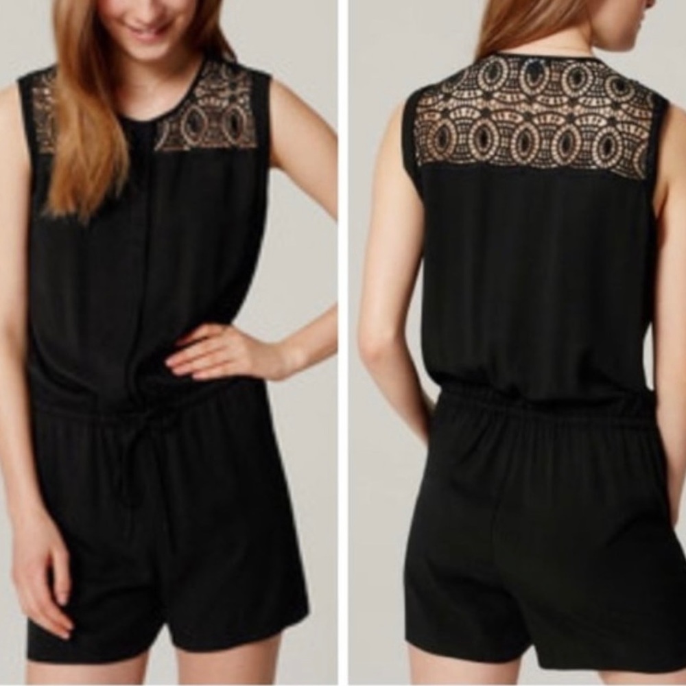 LOFT lace detailed romper